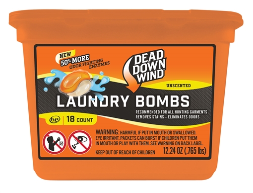 Picture of Dead Down Wind Laundry Bombs Odor Eliminator Unscented Scent 12.24 oz Tub 18 count 118318