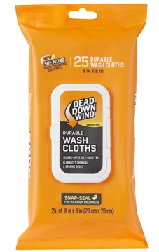 Picture of Dead Down Wind Wash Cloths Value Pack 8" X 8" Unscented 25 Count 1355