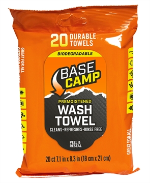 Picture of Dead Down Wind Base Camp Wash Towel Odorless 20 Per Pkg 1356