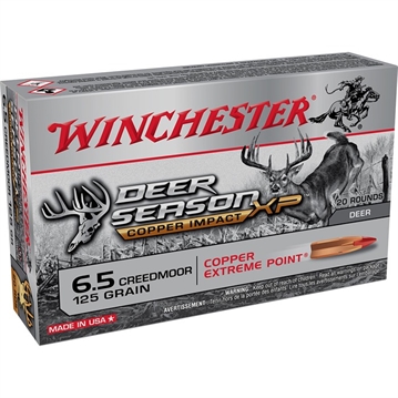 Picture of Winchester 6.5 CREEDMOOR 125GR EXTREME POINT COPPER IMPACT 20/BOX X65DSLF