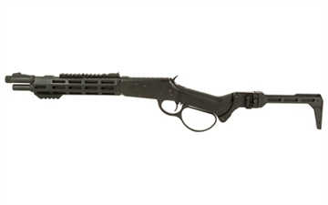 Picture of Derya Firearms RANX.12.357 RANX  357 Mag 5+1 12" Black Melonite Threaded Barrel, Black Melonite Steel Receiver w/Picatinny Rail, M-LOK/Picatinny Rail Forend, Black Aluminum Ironwolf Stock
