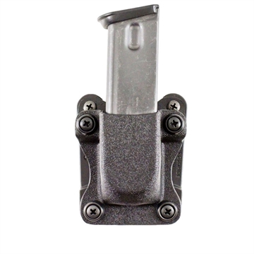 Picture of DeSantis Gunhide Quantico Single Mag Pouch OWB Black Kydex, Belt Clip Fits Belts Up To 1.50" Wide, Compatible w/Sig P365, Ambidextrous A86KJKKZ0