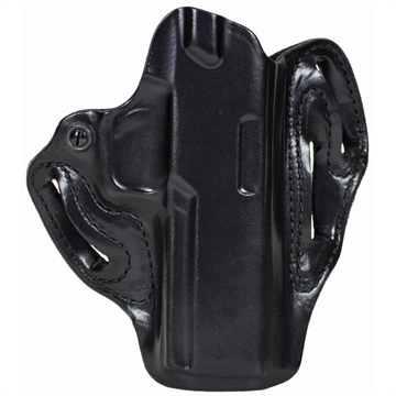 Picture of DeSantis Gunhide 002, Speed Scabbard, Belt Holster, 2 Belt Slots, No Tension Screw, Fits S&W Governor, Right Hand, Black Leather 002BAV1Z0