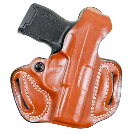 Picture of DeSantis Gunhide Thumb Break Mini Slide OWB Tan Leather Belt Loop Fits Sig P365/P365XL/P365 SAS Right Hand 085TA8JZ0