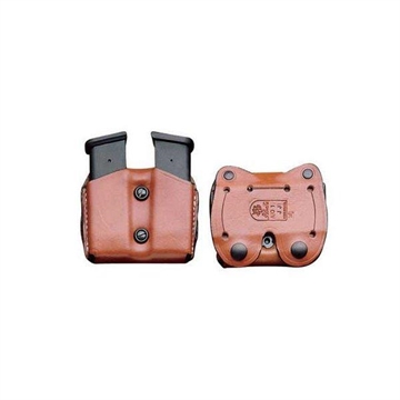 Picture of DESANTIS DOUBLE MAG POUCH OWB LEATHER FITS GLOCK 43 TAN A01TJYYZ0