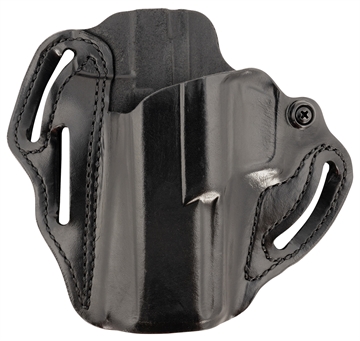 Picture of DeSantis Gunhide Speed Scabbard OWB Black Leather Belt Slide Fits 4.50" Barrel Left Hand 002BB0XZ0