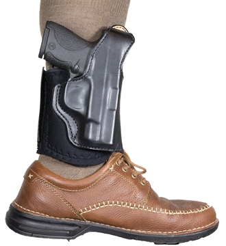 Picture of DeSantis Gunhide Die Hard Rig Ankle Black Leather/Sheepskin Fits S&W Bodyguard 380 Right Hand 014PCU7Z0