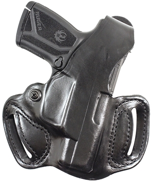Picture of DeSantis Gunhide Thumb Break Mini Slide OWB Black Leather Belt Slide Fits Kel-Tec PMR30 Right Hand 085BAZ9Z0
