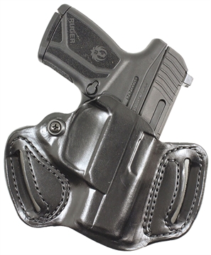 Picture of DeSantis Gunhide Mini Slide Black Leather Fits Rost Martin RMIC Belt Loop Mount Right Hand 086BA1ZZ0