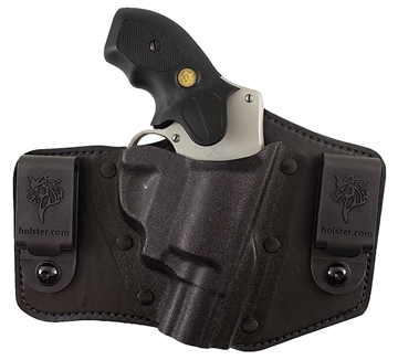 Picture of DeSantis Gunhide Intruder IWB/OWB Black Leather Belt Clip Fits S&W M&P Compact 9/40 Fits 3.50" Barrel Right Hand 105KAX7Z0