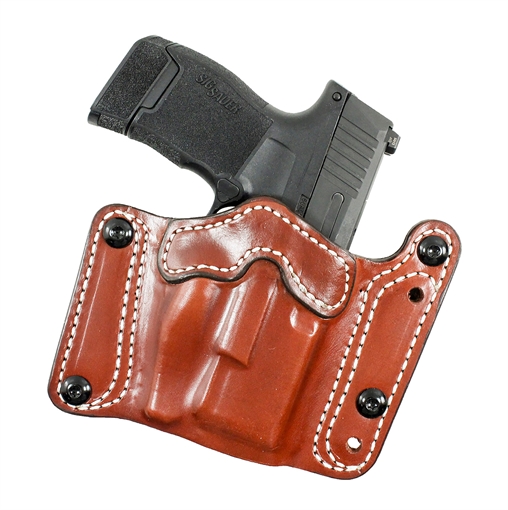 Picture of DeSantis Gunhide Variable 194 OWB Tan Leather Fits Springfield Hellcat Pro Belt Clip Mount Ambidextrous 194TJ2WZ0