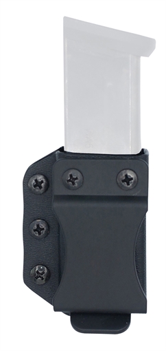 Picture of DeSantis Gunhide Persuader Mag Pouch, Inside/Outside Waistband, Fits Sig P365, Kimber R7, Hellcat, and Shield Plus Magazines, Ambidextrous, Matte Finish, Black A100KJKKZ0
