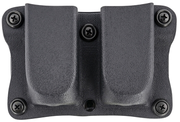 Picture of DeSantis Gunhide Quantico Double Mag Pouch OWB Black Kydex, Belt Clip Fits Belts Up To 1.50" Wide, Compatible w/Glock 17 or 19 Magazines, Ambidextrous A87KJJJZ0