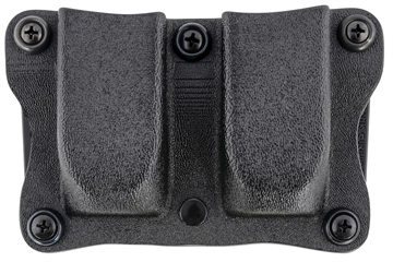 Picture of DeSantis Gunhide Quantico Double Mag Pouch OWB Black Kydex, Belt Clip Fits Belts Up To 1.50" Wide, Compatible w/Sig P365, Ambidextrous A87KJKKZ0