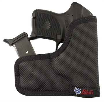 Picture of DeSantis Gunhide Ammo Nemesis Pocket Holster, Fits J-Frame 2.25", Bodyguard .38, Ruger LCR, Ambidextrous, Black M33BJN3Z0
