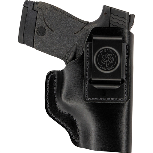 Picture of DeSantis Gunhide Insider IWB Black Leather Belt Clip Compatible w/Springfield XDM/Glock 17/22 Right Hand 031BA80Z0