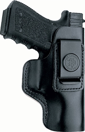 Picture of DeSantis Gunhide Insider IWB Black Leather Belt Loop Fits 1911 / Colt Officer Fits 3-3.50" Barrel Right Hand 031BA79Z0