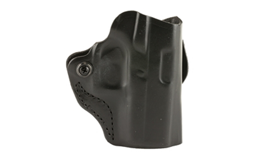 Picture of DeSantis Gunhide Mini Scabbard OWB Black Leather Compatible w/Glock 43, Belt Slide Mount, Right Hand 019BA8BZ0
