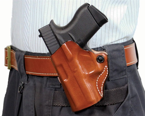 Picture of DESANTIS MINI SCABBARD HOLSTER LH OWB LEATHER SIG P365 TAN 019TB8JZ0
