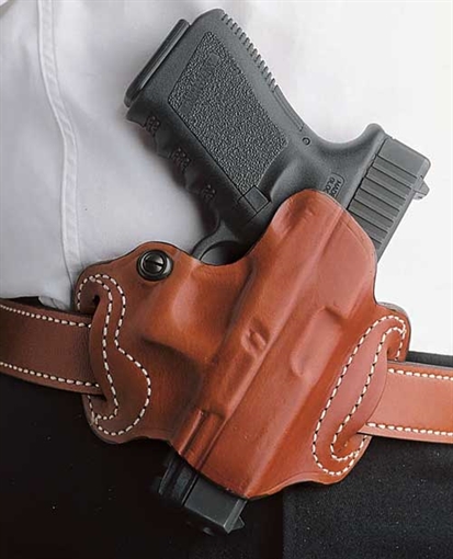 Picture of DESANTIS MINI SLIDE HOLSTER OWB RH LEATHER FN 503 TAN 086TA3QZ0