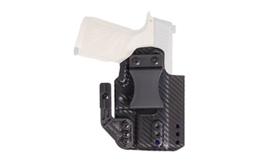 Picture of DeSantis Gunhide Persuader, Inside Waistband Holster, Fits Glock 43/43X with or without Optic, Right Hand, Polymer, Carbon Fiber Finish, Black 213KA3TZ0