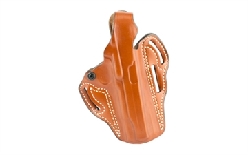 Picture of DeSantis Gunhide Thumb Break Scabbard OWB Tan Leather Belt Slide Fits 1911 Fits 5" Barrel Right Hand 001TA21Z0