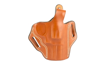 Picture of DeSantis Gunhide 001, Thumb Break Scabbard, Belt Holster, 2 Belt Slots, No Tension Screw, Fits 3" S&W N Frame 24, 624, 629, Right Hand, Tan Leather 001TA43Z0