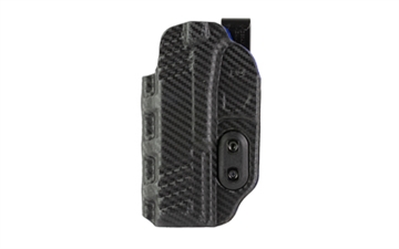 Picture of DeSantis Gunhide Slim-Tuk, Inside Waistband Holster, Fits Glock 17/19, Ambidextrous, Carbon Fiber Exterior Finish, Blue Kydex Interior 219KJB2Z0