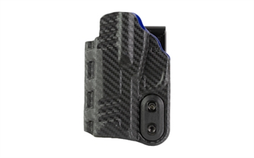 Picture of DeSantis Gunhide Slim-Tuk, Inside Waistband Holster, Fits Sig Sauer P365, Ambidextrous, Carbon Fiber Exterior Finish, Blue Kydex Interior 219KJ8JZ0