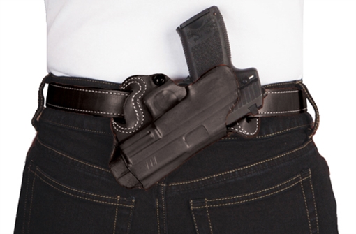 Picture of DESANTIS SMALL OF BACK HOLSTER BLACK LEATHER RH 1911 GOV/COM/OFF 067BA21Z0
