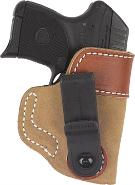 Picture of DESANTIS SOFT TUCK HOLSTER IWB RH LEATHER S&W B-GUARD 380 NAT 106NAU7ZO 106NAU7Z0