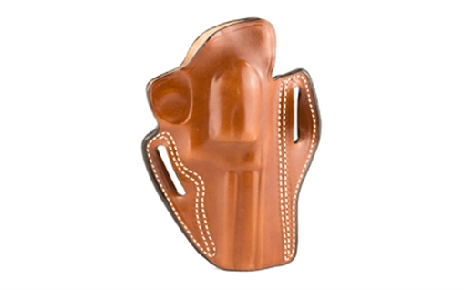 Picture of DeSantis Gunhide 002, Speed Scabbard, Belt Holster, 2 Belt Slots, No Tension Screw, Fits 4" S&W N 25/27/29/629/357PD, S&W Classic Hunter, Ruger Redhawk, Colt Anaconda, Dan Wesson 44VH, Right Hand, Tan Leather 002TA44Z0