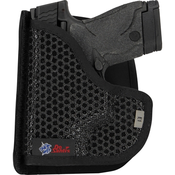 Picture of DeSantis Gunhide Super Fly Pocket Holster, Fits Glock 17, 19, 19x, 22, 23, 45, Ambidextrous, Black M44BJB2Z0