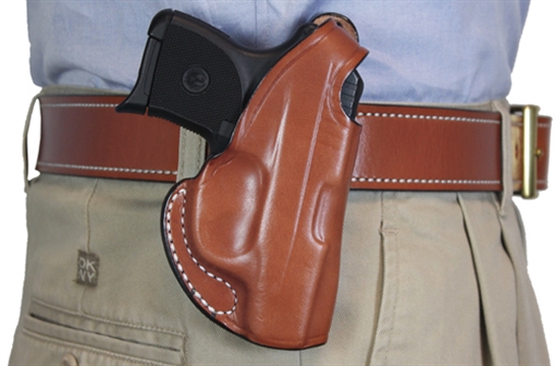Picture of DESANTIS THUMB BREAK SCABBARD RH OWB LEATHER SIG P250/320 TN 001TA8HZ0
