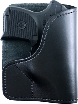 Picture of DESANTIS TRICKSTER POCKET HLTR AMBI LEATHER RUGER LCP 380 BLK 021BJP6Z0