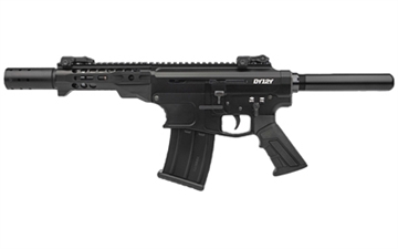 Picture of Derya DY12Y, Semi-automatic Firearm, 12 Gauge, 3" Chamber, 11" Barrel, Anodized Finish, Black, Ambidextrous Safety, Flip Up Iron Sights, 2 Magazines, (1)-5 Round & (1)-10 Round, 30" Overall Length DY12Y.11.US DY12Y11US