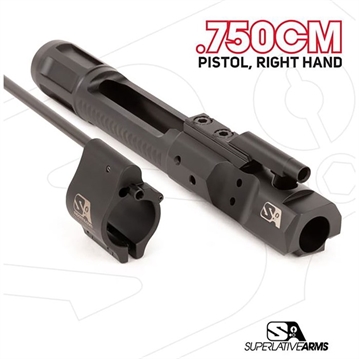 Picture of Superlative Arms Llc DI BUILDERS KIT WITH CLAMP ON .750'' GAS BLACK PISTOL RH SABO-DI-RFD-PM750CM