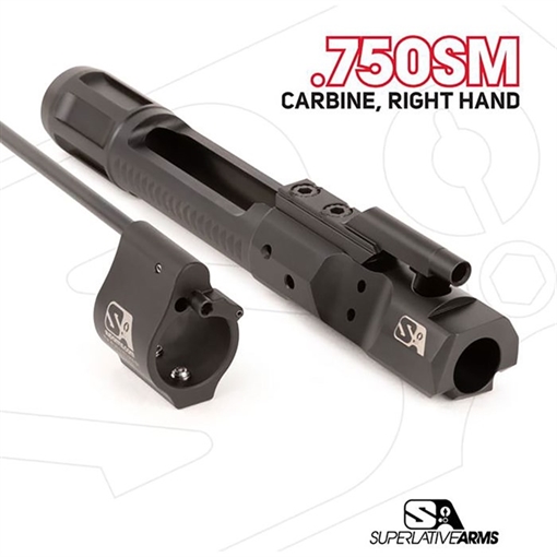 Picture of Superlative Arms Llc DI BUILDERS KIT WITH SOLID .750'' GAS BLACK CARBINE RH SABO-DI-RFD-CM750SM