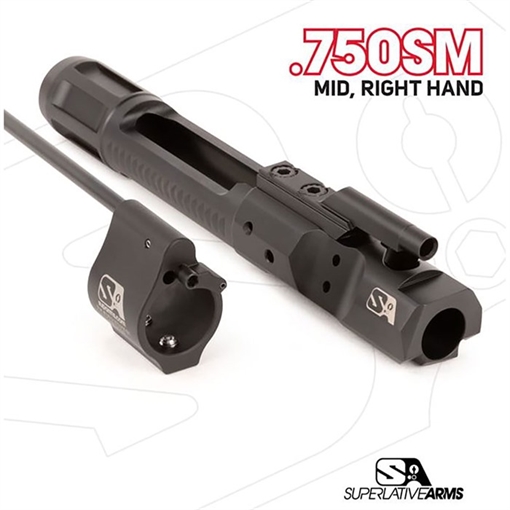 Picture of Superlative Arms Llc DI BUILDERS KIT WITH SOLID .750'' GAS BLACK MIDLENGTH RH SABO-DI-RFD-MM750SM