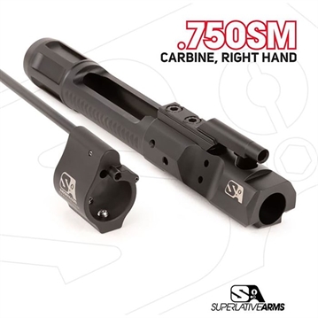 Picture of Superlative Arms Llc DI BUILDERS KIT WITH SOLID .750'' GAS BLACK CARBINE RH SABO-DI-RFD-CM750SM