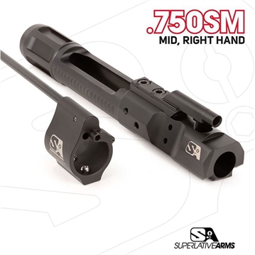 Picture of Superlative Arms Llc DI BUILDERS KIT WITH SOLID .750'' GAS BLACK RIFLE RH SABO-DI-RFD-RM750SM