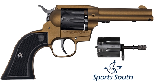 Picture of Diamondback Sidekick 22 LR/22 WMR 9rd Shot 4.50" Burnt Bronze Burnt Bronze Black Cerakote Cylinder Black Checkered Nylon Grips DB055AA041