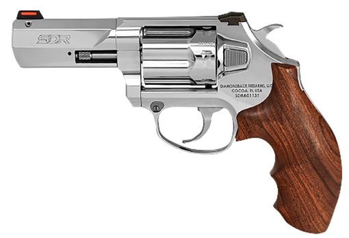 Picture of Diamondback SDR 357 Mag/38 Special +P 6 Shot 3" Stainless Steel Barrel, Polished Stainless Steel Cylinder & Frame, Hogue Wood Grip, Exposed Hammer DB075AS703