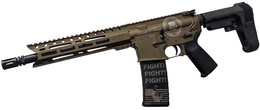 Picture of DIAMONDBACK DB15 5.56 10" PSTL TRUMP SEAL BURNT BRONZE W/SBA3 1-30RD MAG    DB197AK042-TRUMP