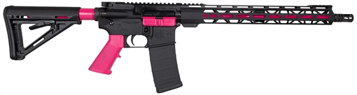 Picture of Diamondback DB15 5.56x45mm NATO 16" 30+1, Black with Prison Pink Accents, Carbon Lower, 15" M-Lok Handguard, Magpul Carbine Stock, A2 Grip DB175AK591