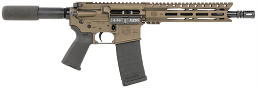 Picture of Diamondback DB15 5.56x45mm NATO 30+1 10" Black Nitride Threaded Barrel, M-LOK Handguard, Midnight Bronze Aluminum Picatinny Rail Receiver, Black Buffer Tube, Black Magpul Grip, Right Hand DB1915K071