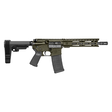 Picture of Diamondback DB15 5.56 NATO 30+1 10" Black Nitride Heavy Threaded Barrel, OD Green Cerakote Picatinny Rail Aluminum Receiver, 9" M-LOK Handguard SB Tactical Brace & Black Magpul MOE Grip DB1916K101