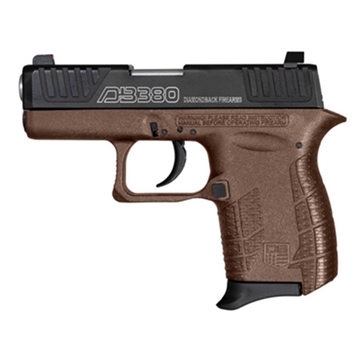 Picture of Diamondback DB380 Gen4 Micro-Compact Frame 380 ACP 6+1, 2.80" Stainless Steel Barrel, Black Nitride Serrated Stainless Steel Slide, Midnight Bronze Polymer Frame w/Beavertail & Grip DB0100E072