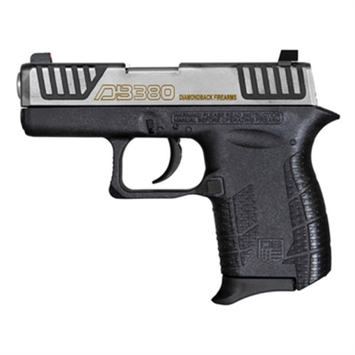 Picture of Diamondback DB380 Gen4 Micro-Compact Frame 380 ACP 6+1, 2.80" Stainless Steel Barrel, Serrated Stainless Steel Slide, Mint Polymer Frame w/Beavertail & Grip DB0100E032