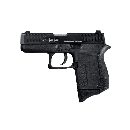 Picture of Diamondback DB9 Gen4 Micro-Compact Frame 9mm Luger 6+1, 3.10" Stainless Steel Barrel, Black Serrated Stainless Steel Slide, Black Polymer Frame w/Beavertail & Grip DB0200P001
